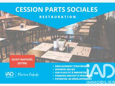 Vente parts sociales restaurant à Saint-Raphaël