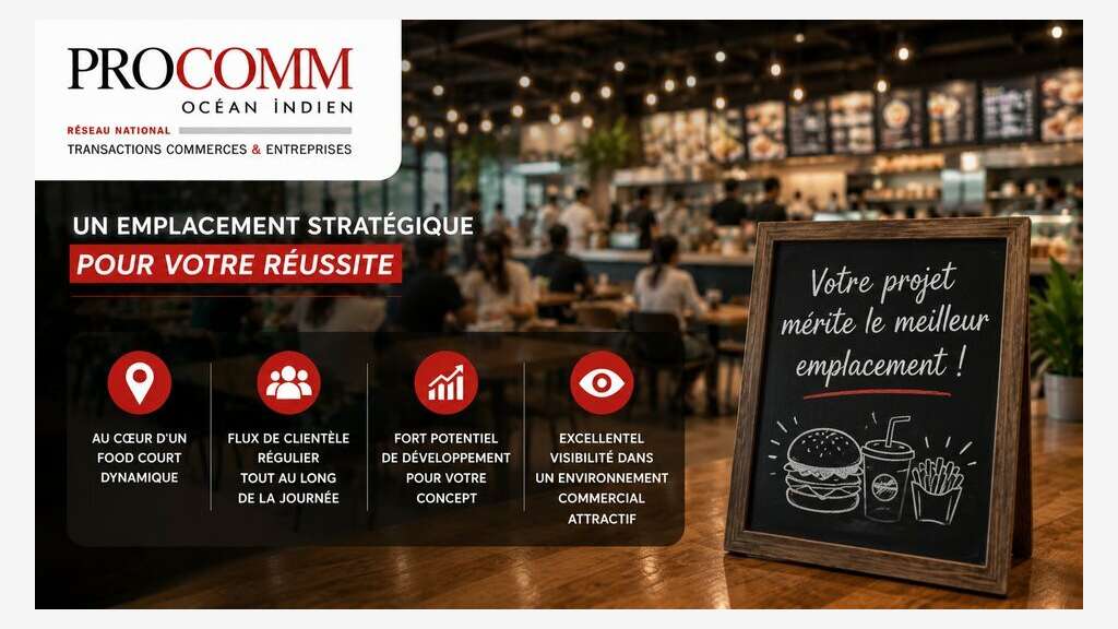 Vente restauration rapide à Sainte Clotilde