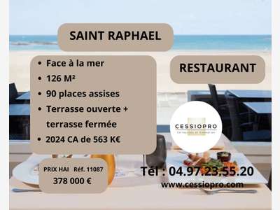 Cède restaurant traditionnel face mer à St Raphaël