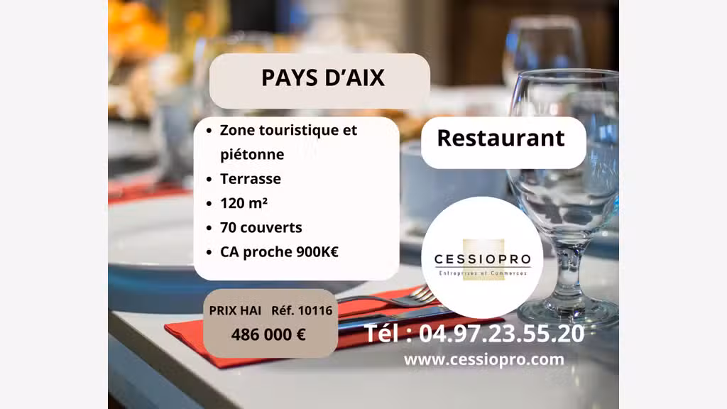 Vente restaurant traditionnel à Aix en Provence