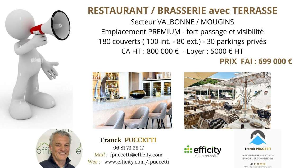 Vente restaurant empl premium secteur Valbonne