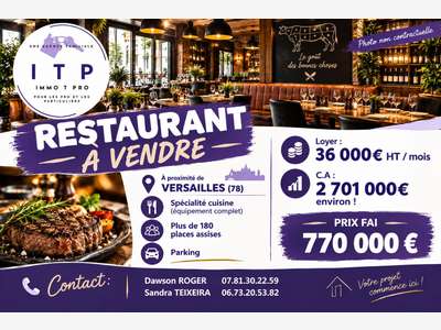 AV restaurant dans une belle ville des Yvelines