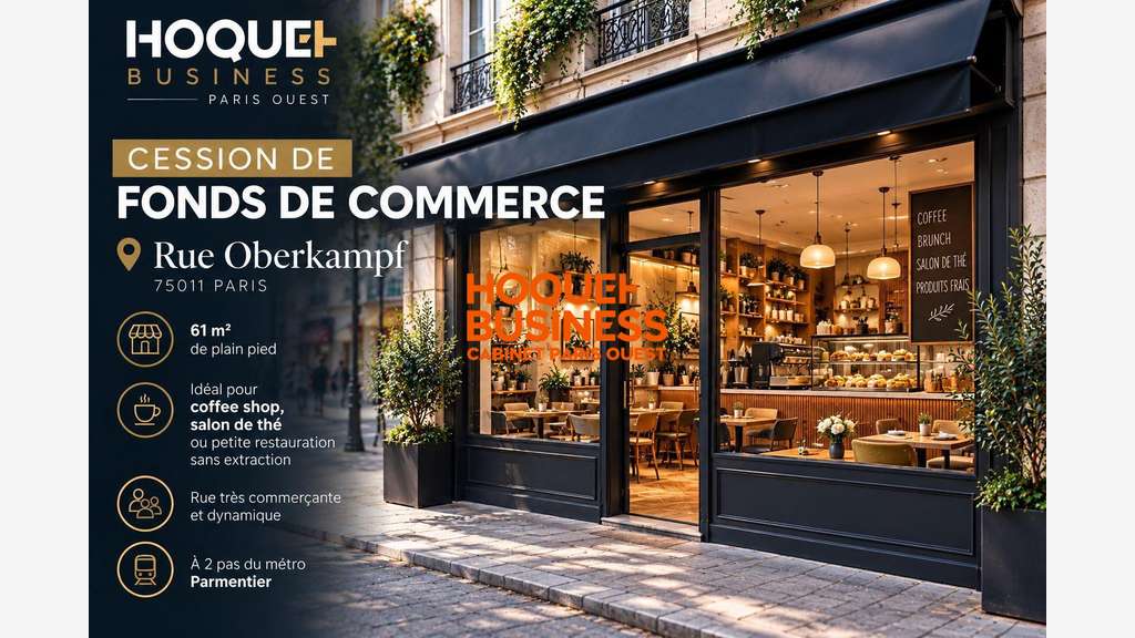 Vente FDC salon de thé Rue Oberkampf 75011