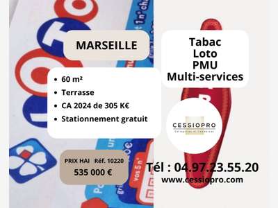 Vente FDC tabac loto multi services à Marseille