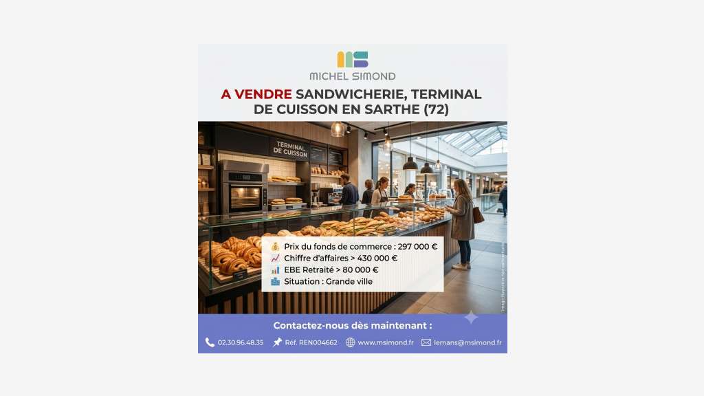 Vente terminal de cuisson sandwicherie au Mans