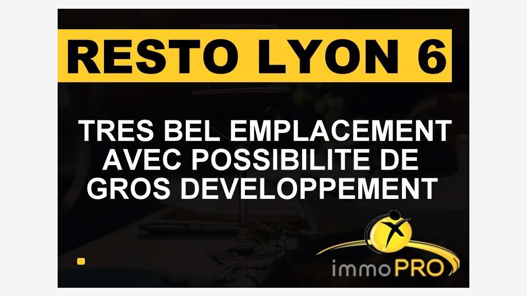 Vente restaurant très bel emplacement à Lyon 69006