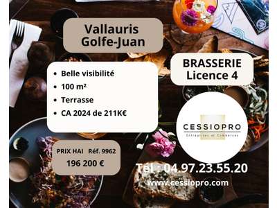 Vente Bar - Brasserie - Tabac à Vallauris