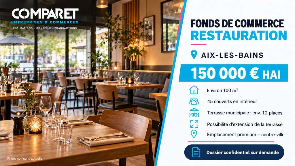 FONDS DE COMMERCE RESTAURATION ? AIX-LES-BAINS