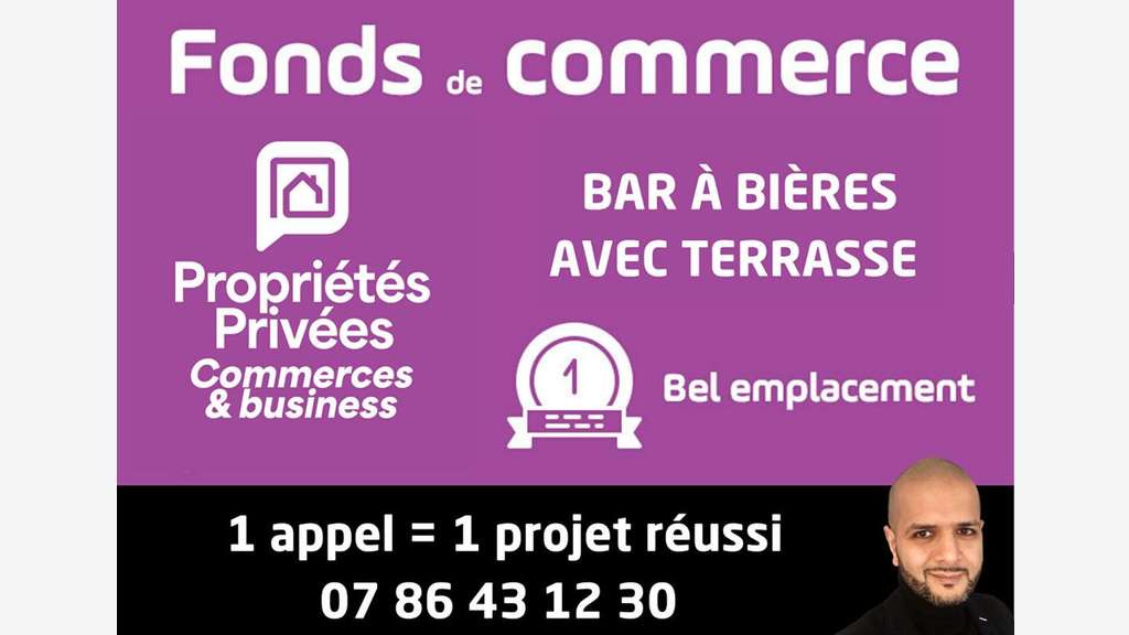 Vente bar à bières 110 places Amiens centre-ville
