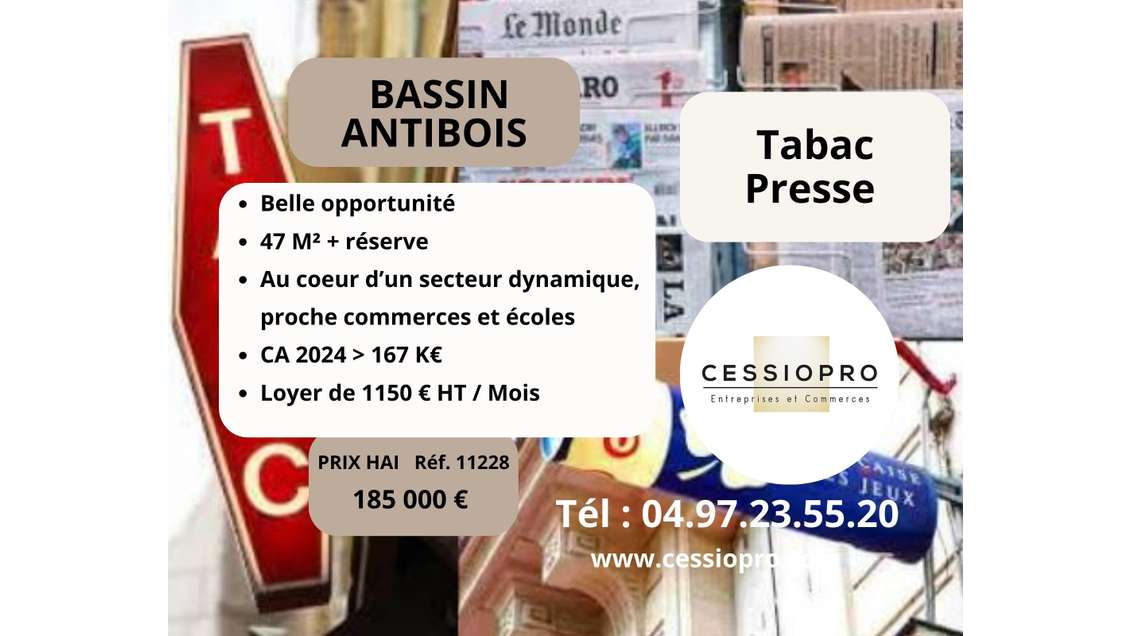 Vente tabac presse FDJ dans le Bassin Antibois