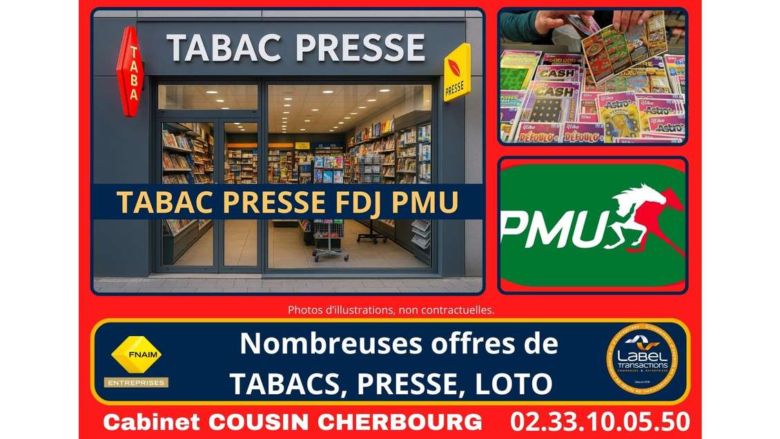 Vente FDC tabac presse PMU à Barneville-Carteret