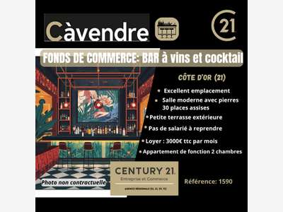 Vente bar à vins cocktails terrasse en Côte d'Or