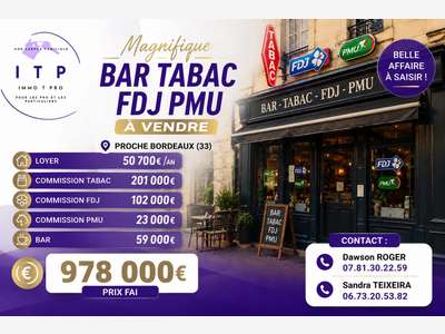 AV bar tabac FDJ PMU en périphérie de Bordeaux