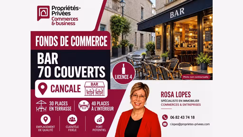 Vente bar lic IV snack 70 places à Cancale