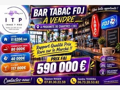 AV magnifique bar tabac FDJ dans l'Eure et Loir
