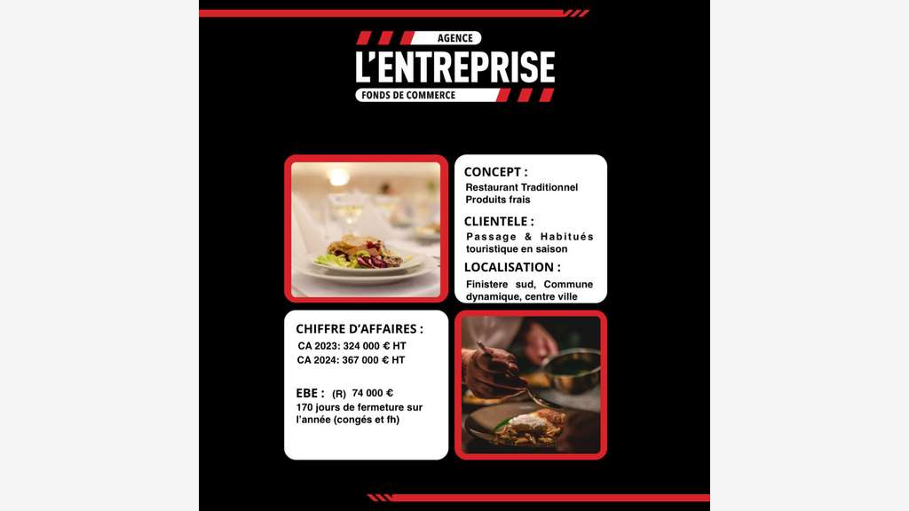 Baisse de prix restaurant empl N°1 Finistère Sud
