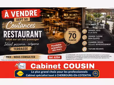 Vente pizzeria restaurant axe passant Coutances 