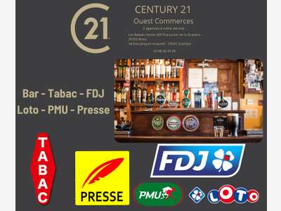 Vente bar tabac FDJ PMU presse dans le Finistère