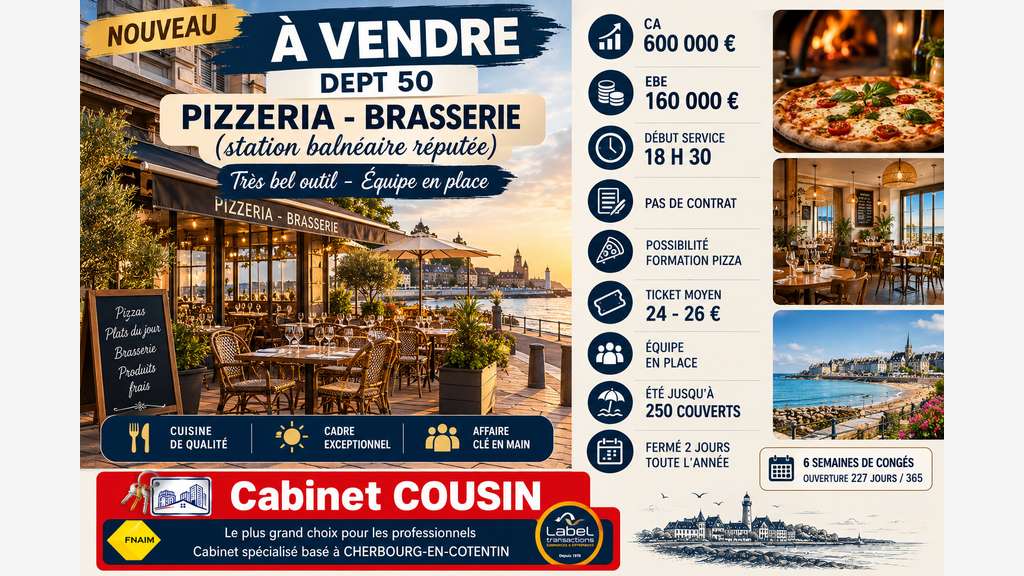 AV pizzeria brasserie station balnéaire réputée 50