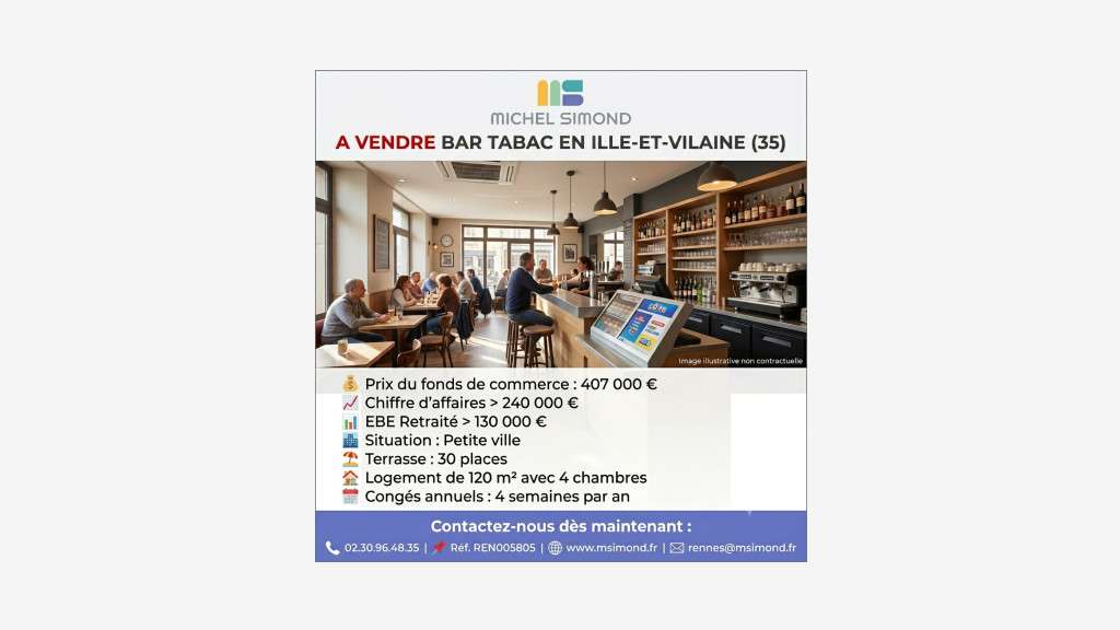 Vente bar tabac loto entre Rennes et Saint-Malo