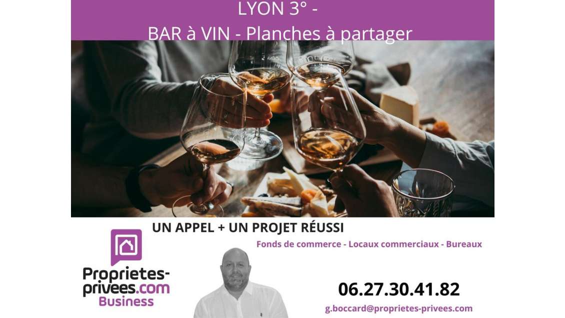 Vente fonds de commerce bar à Vin à Lyon 69003