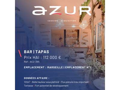 Vente Bar - Brasserie - Tabac à Marseille 6e