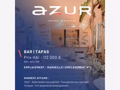 VENTE Bar Tapas en emplacement n°1 à Marseille