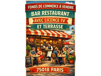 Vente Bar - Brasserie - Tabac à Paris 18e