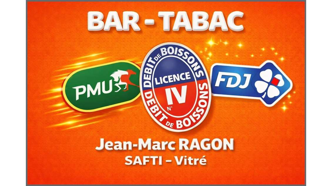 Vente bar tabac jeux PMU à proximité de Vitré