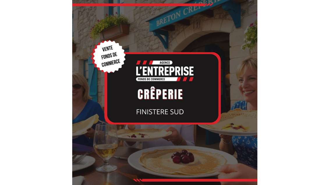 A vendre crêperie pure bord de mer proche Quimper
