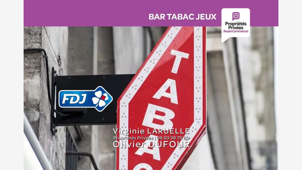 Vente bar tabac FDJ jeux avec terrasse à Darnetal