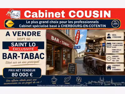 Vente bar Tabac Presse à Saint-Georges-Montcocq