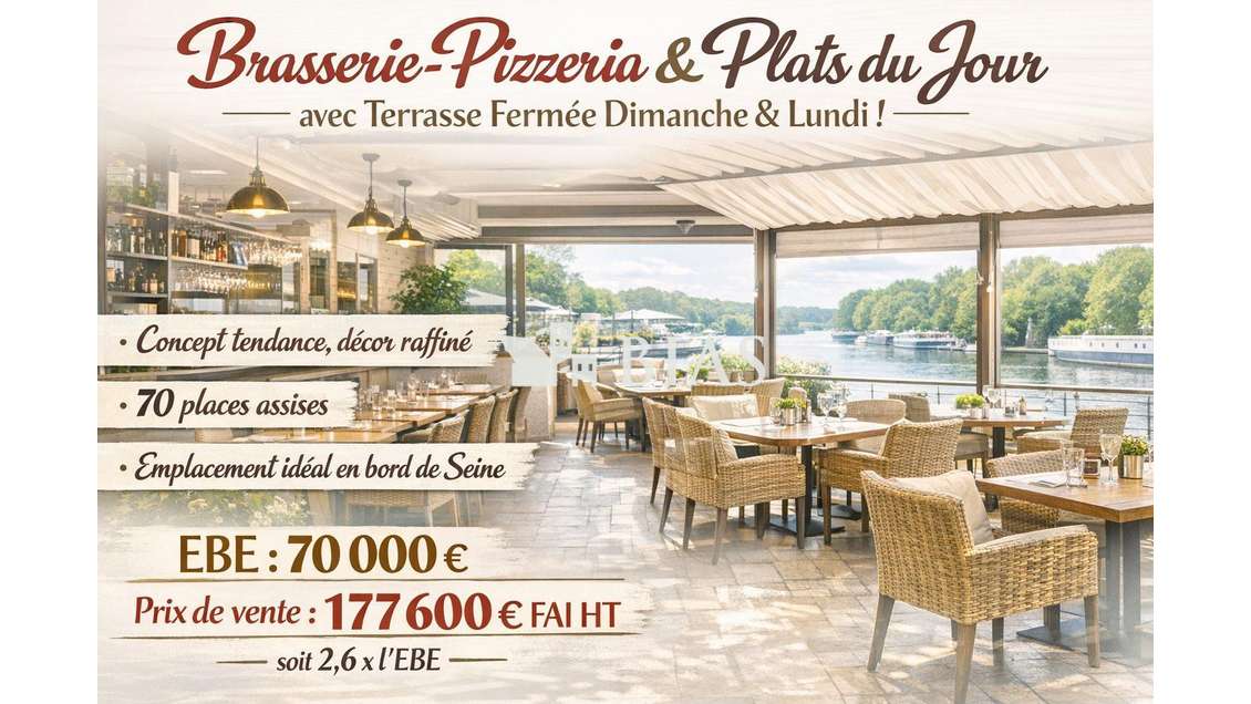 Vente brasserie pizzeria & plats du jour dept 76
