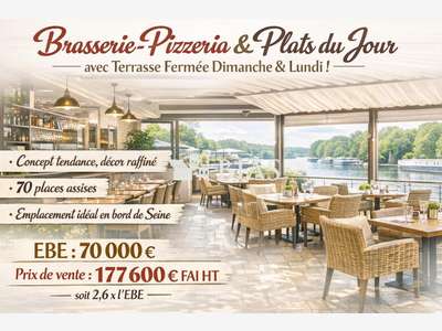 Vente brasserie pizzeria & plats du jour dept 76