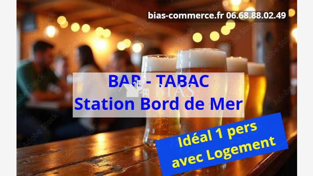 Vente bar tabac FDJ en centre station balnéaire 76