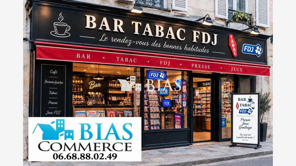 AV bar tabac FDJ PMU avec logement et terrasse