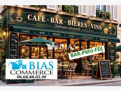 Vente bar PMU FDJ loto avec terrasse & appart 76