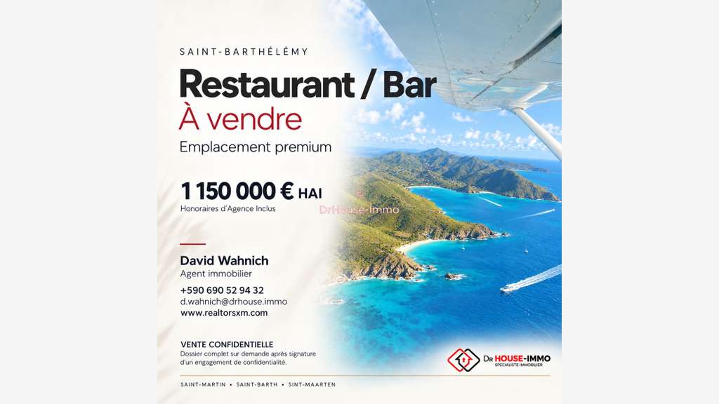 AV restaurant bar empl 1er choix Saint-Barthélemy