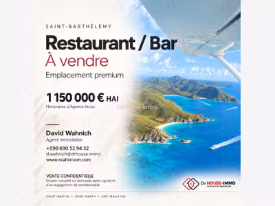 AV restaurant bar empl 1er choix Saint-Barthélemy