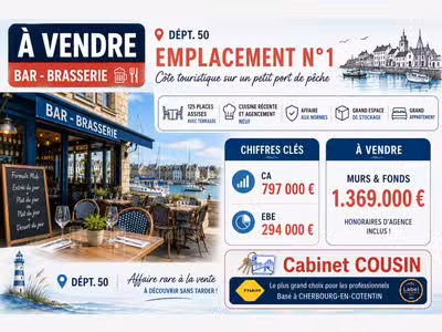 Vente bar brasserie empl N°1 côte touristique 50
