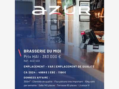 VENTE Brasserie du midi Licence IV dans le Var