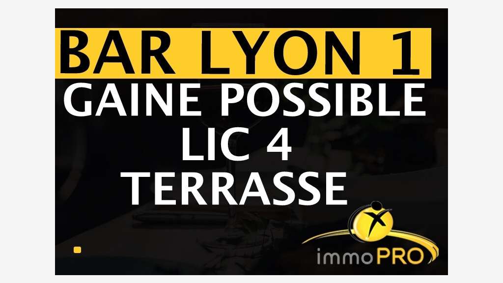 Vend bar de 130m² dans les pentes de Lyon