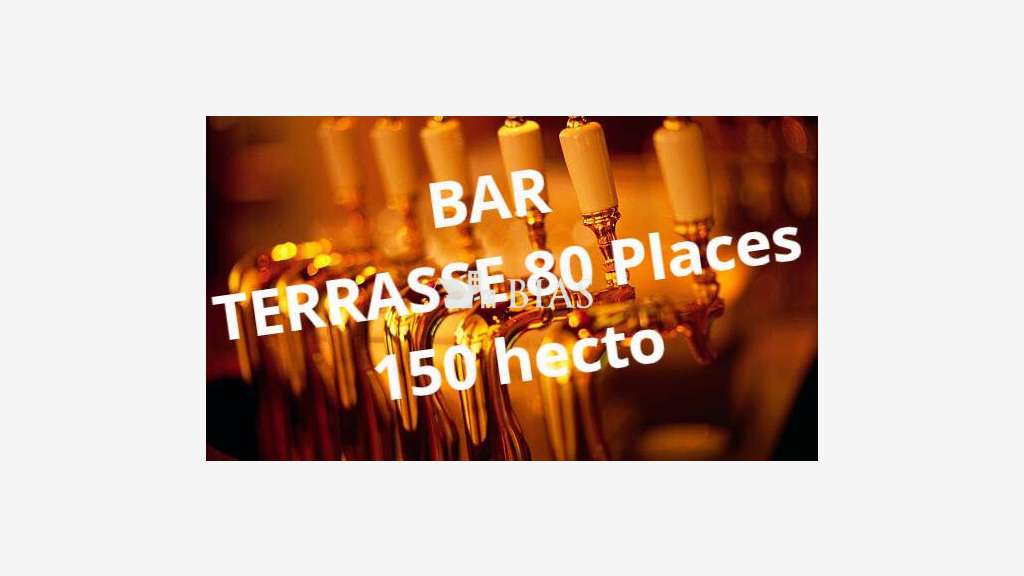 Vente bar terrasse 80 places en centre ville Eure