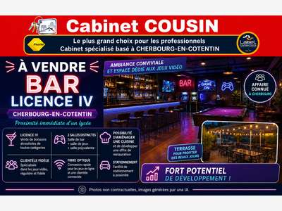 Vente bar à thème licence IV à Cherbourg