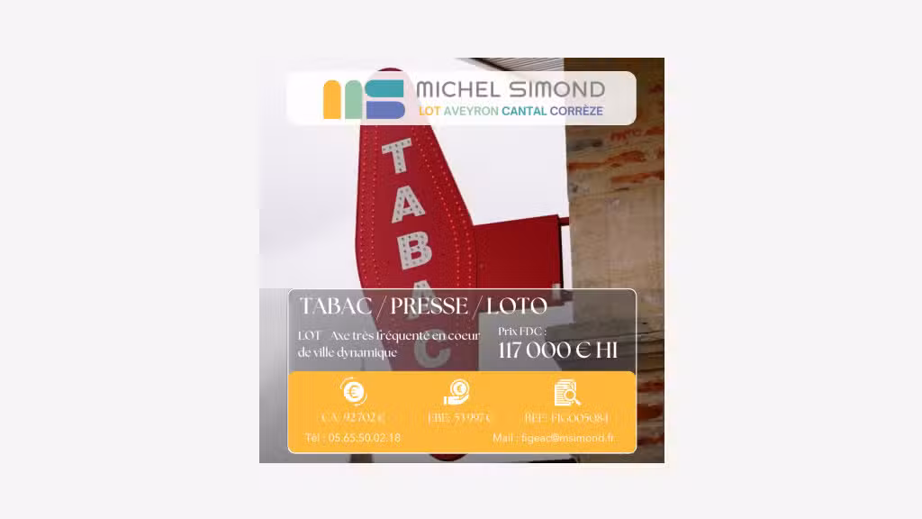 AV belle petite affaire tabac presse loto dept Lot