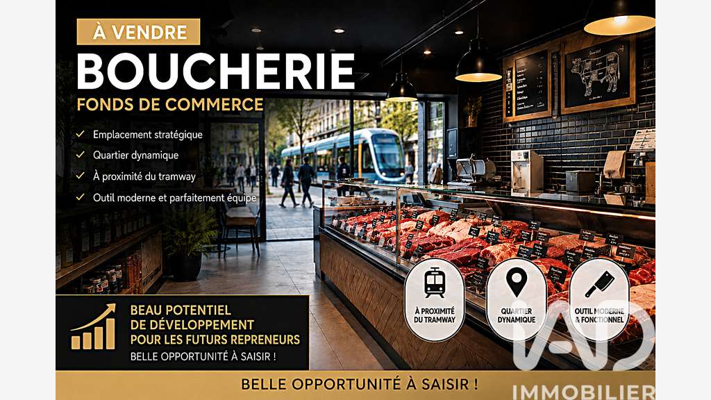 Vente FDC boucherie Montpellier quartier dynamique