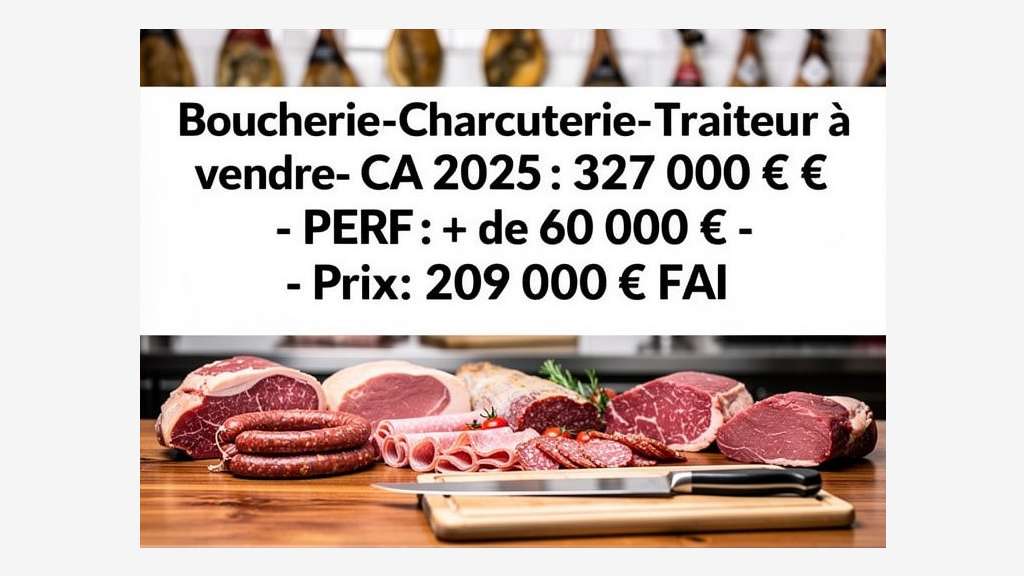Vente FDC boucherie charcuterie traiteur à Nice