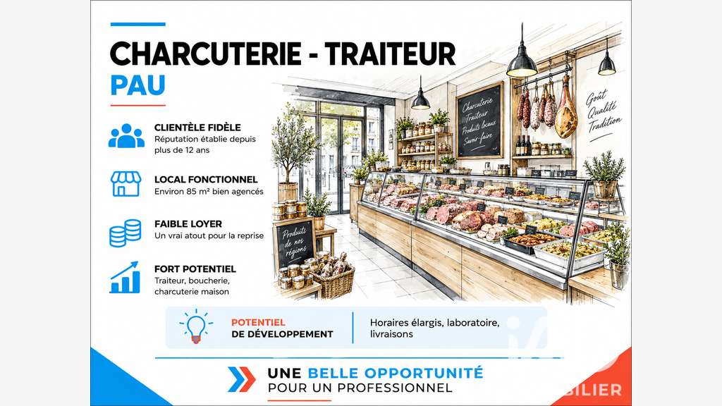 Vente boucherie charcuterie traiteur épicerie Pau