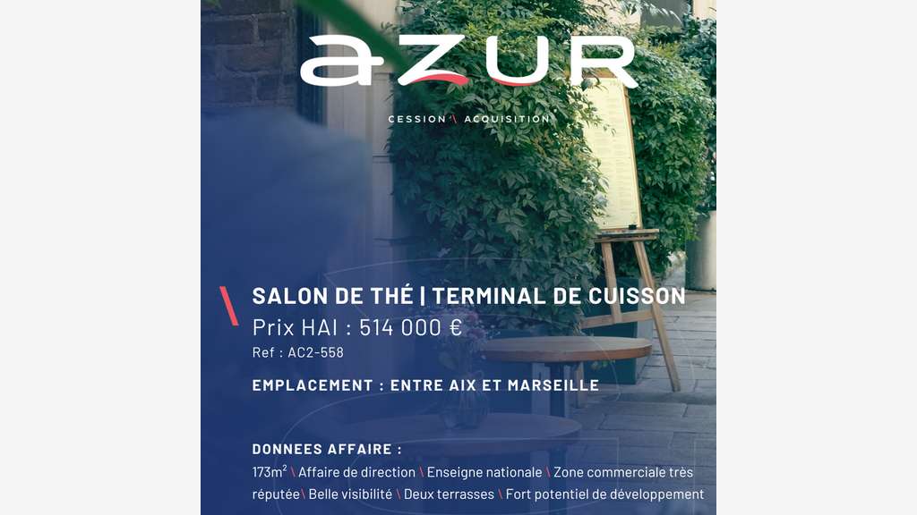 VENTE Salon de thé ss enseigne enseigne nationale