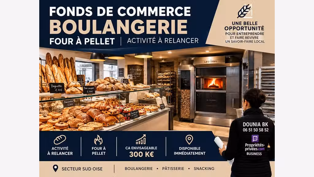 AV boulangerie pâtisserie traiteur secteur Creil